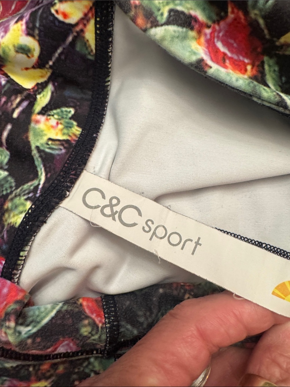 C&C Sport Women's Floral Leggings - Black & Multicolor